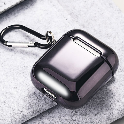 Custodia Portatile con Moschettone per AirPods Custodia di Ricarica C03 Nero