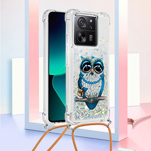 Custodia Silicone Cover Morbida Bling-Bling con Cinghia Cordino Mano YB3 per Xiaomi Redmi K60 Ultra 5G Multicolore