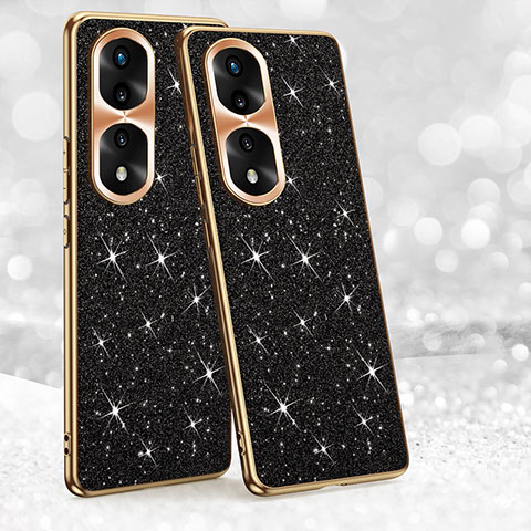 Custodia Silicone Cover Morbida Bling-Bling GS1 per Huawei Honor 70 Pro 5G Nero