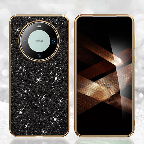 Custodia Silicone Cover Morbida Bling-Bling GS1 per Huawei Mate 60 Pro+ Plus Nero