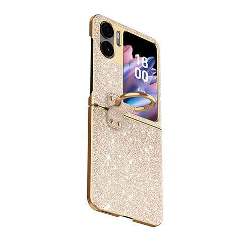 Custodia Silicone Cover Morbida Bling-Bling GS2 per Oppo Find N2 Flip 5G Oro