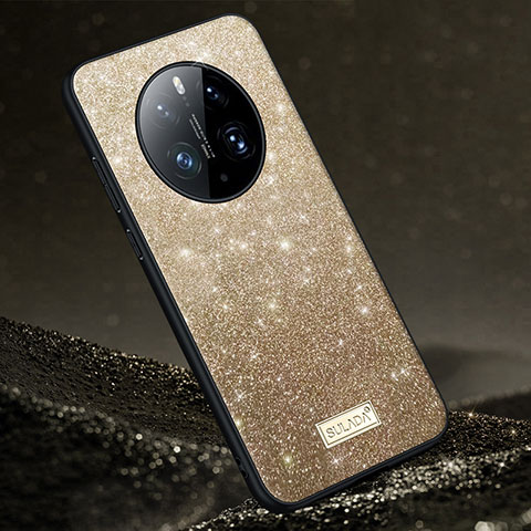 Custodia Silicone Cover Morbida Bling-Bling LD1 per Huawei Mate 50 Pro Oro