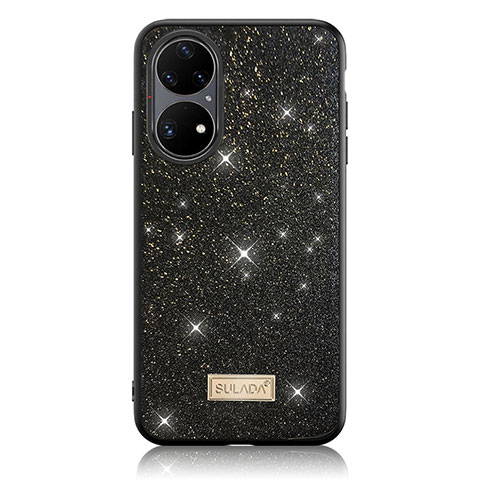 Custodia Silicone Cover Morbida Bling-Bling LD1 per Huawei P50 Nero