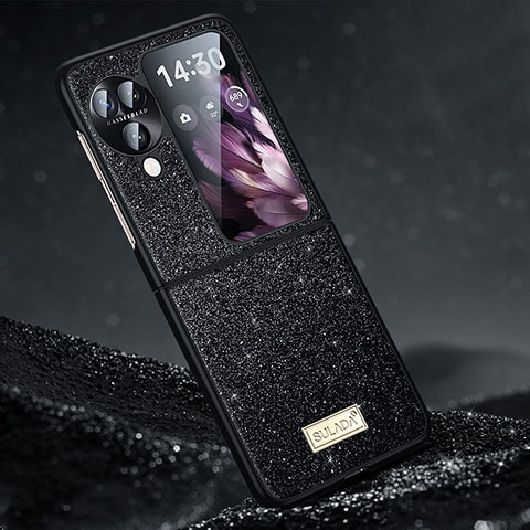 Custodia Silicone Cover Morbida Bling-Bling LD1 per Oppo Find N3 Flip 5G Nero