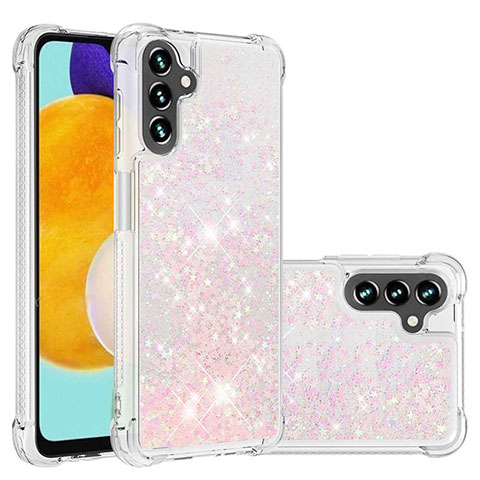 Custodia Silicone Cover Morbida Bling-Bling S01 per Samsung Galaxy A04s Rosa