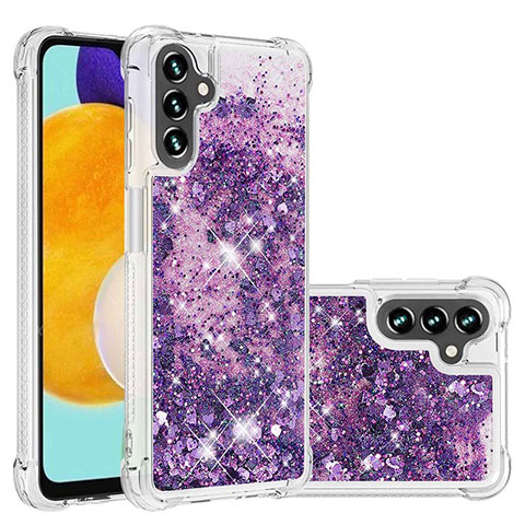 Custodia Silicone Cover Morbida Bling-Bling S01 per Samsung Galaxy A04s Viola