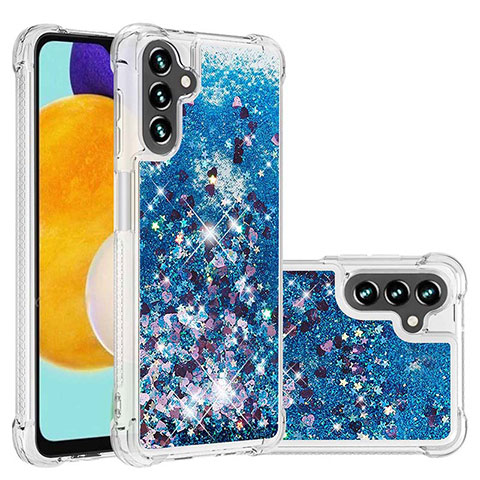 Custodia Silicone Cover Morbida Bling-Bling S01 per Samsung Galaxy A13 5G Blu