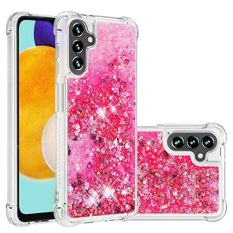 Custodia Silicone Cover Morbida Bling-Bling S01 per Samsung Galaxy A13 5G Rosa Caldo