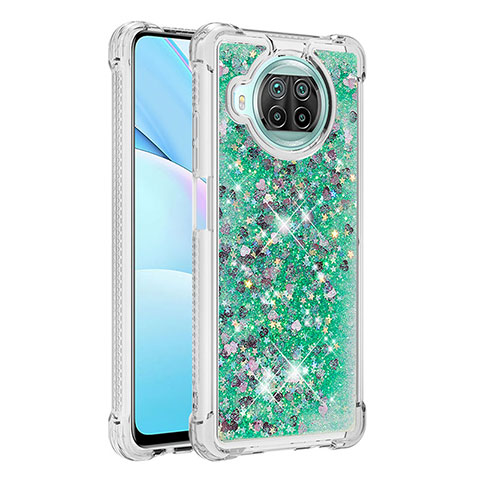 Custodia Silicone Cover Morbida Bling-Bling S01 per Xiaomi Mi 10i 5G Verde