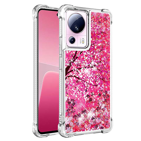 Custodia Silicone Cover Morbida Bling-Bling S01 per Xiaomi Mi 12 Lite NE 5G Rosa Caldo