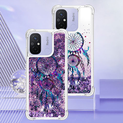 Custodia Silicone Cover Morbida Bling-Bling S01 per Xiaomi Redmi 12C 4G Viola