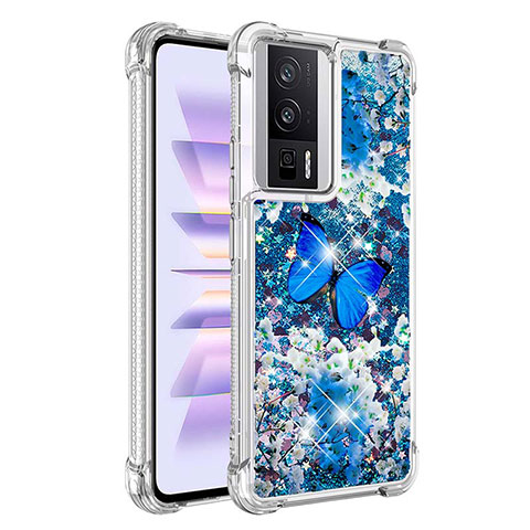 Custodia Silicone Cover Morbida Bling-Bling S01 per Xiaomi Redmi K60 5G Blu