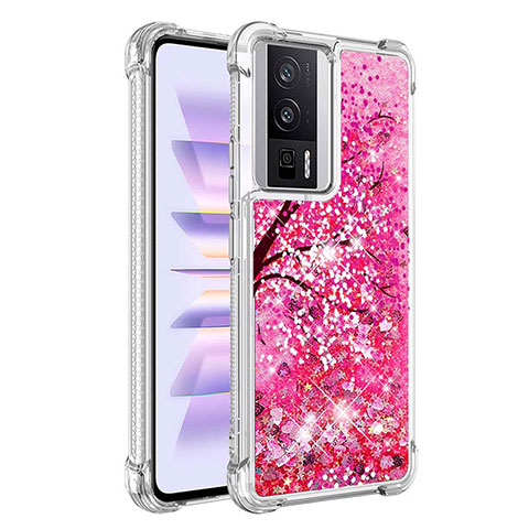 Custodia Silicone Cover Morbida Bling-Bling S01 per Xiaomi Redmi K60 5G Rosa Caldo