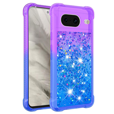 Custodia Silicone Cover Morbida Bling-Bling S02 per Google Pixel 8 5G Viola