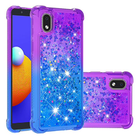 Custodia Silicone Cover Morbida Bling-Bling S02 per Samsung Galaxy A01 Core Viola