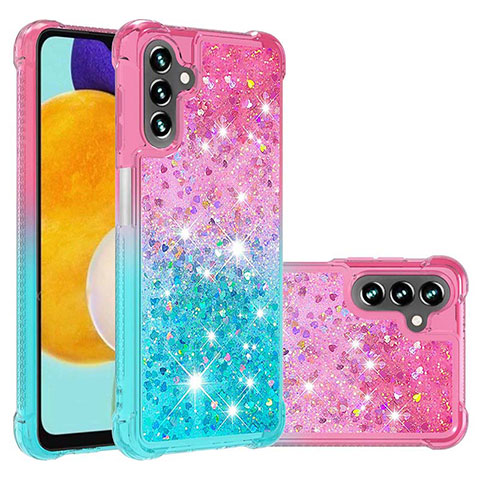 Custodia Silicone Cover Morbida Bling-Bling S02 per Samsung Galaxy A04s Rosa