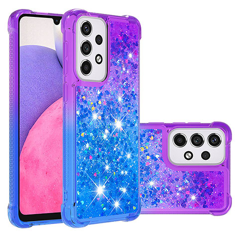 Custodia Silicone Cover Morbida Bling-Bling S02 per Samsung Galaxy A33 5G Viola