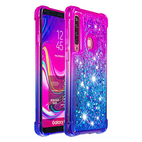 Custodia Silicone Cover Morbida Bling-Bling S02 per Samsung Galaxy A9 Star Pro Viola