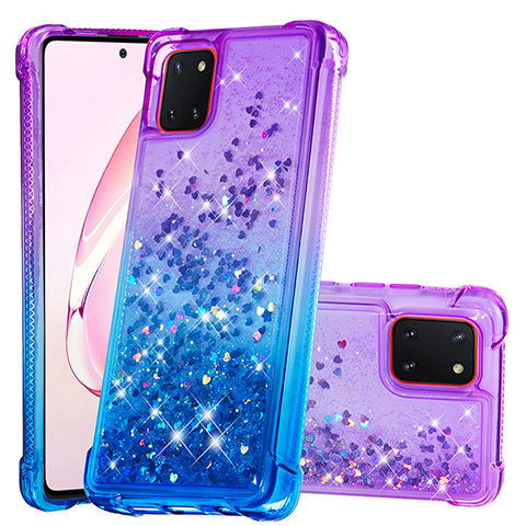 Custodia Silicone Cover Morbida Bling-Bling S02 per Samsung Galaxy Note 10 Lite Viola