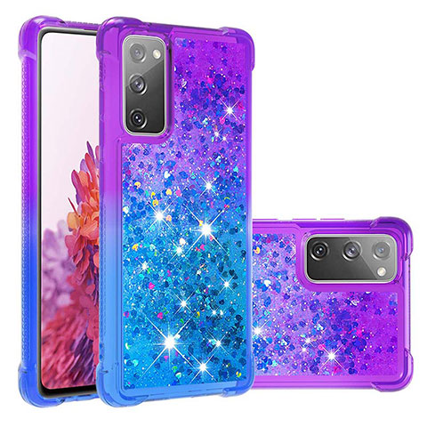 Custodia Silicone Cover Morbida Bling-Bling S02 per Samsung Galaxy S20 FE 4G Viola