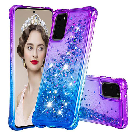 Custodia Silicone Cover Morbida Bling-Bling S02 per Samsung Galaxy S20 Viola