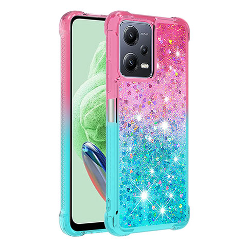 Custodia Silicone Cover Morbida Bling-Bling S02 per Xiaomi Poco X5 5G Rosa