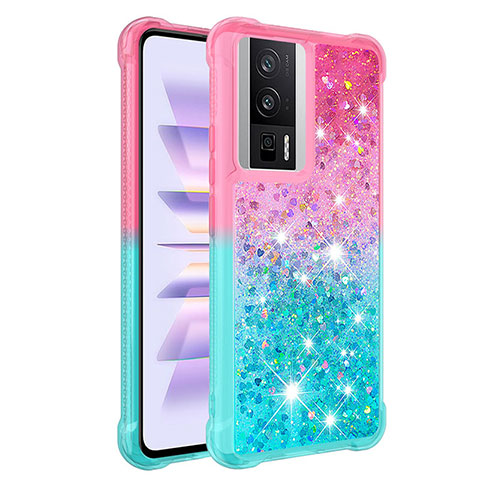 Custodia Silicone Cover Morbida Bling-Bling S02 per Xiaomi Redmi K60 5G Rosa