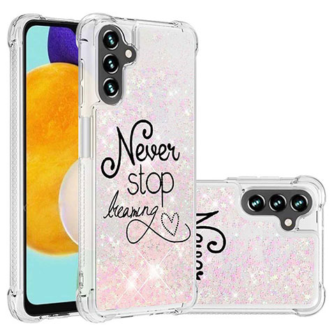 Custodia Silicone Cover Morbida Bling-Bling S03 per Samsung Galaxy A04s Rosa