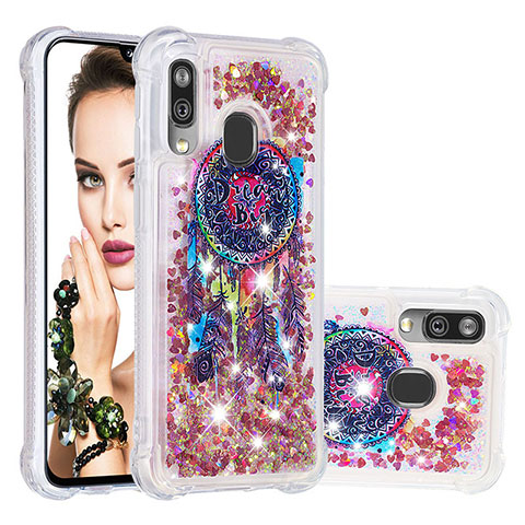 Custodia Silicone Cover Morbida Bling-Bling S03 per Samsung Galaxy A40 Viola