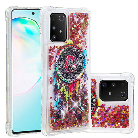 Custodia Silicone Cover Morbida Bling-Bling S03 per Samsung Galaxy A91 Multicolore