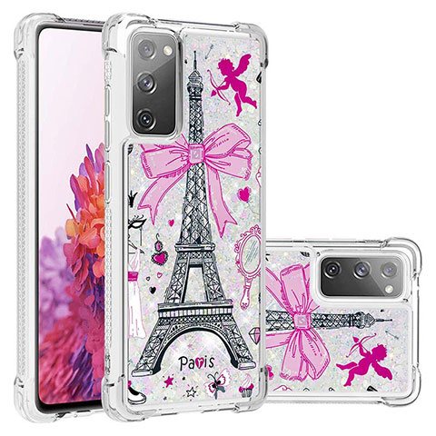 Custodia Silicone Cover Morbida Bling-Bling S03 per Samsung Galaxy S20 FE (2022) 5G Rosa