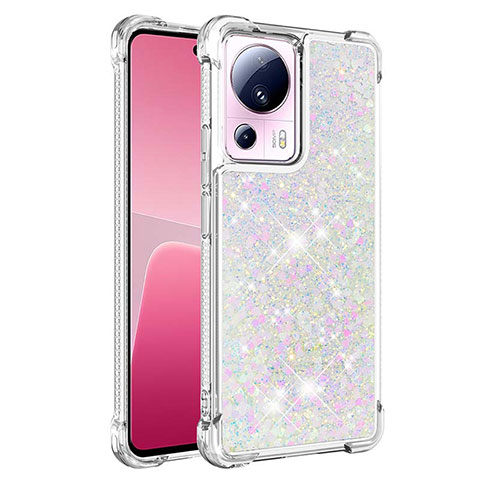 Custodia Silicone Cover Morbida Bling-Bling S03 per Xiaomi Civi 2 5G Argento