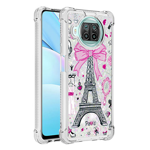 Custodia Silicone Cover Morbida Bling-Bling S03 per Xiaomi Mi 10i 5G Rosa