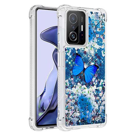 Custodia Silicone Cover Morbida Bling-Bling S03 per Xiaomi Mi 11T 5G Blu