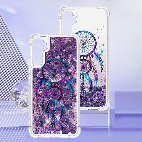 Custodia Silicone Cover Morbida Bling-Bling YB1 per Samsung Galaxy A34 5G Viola