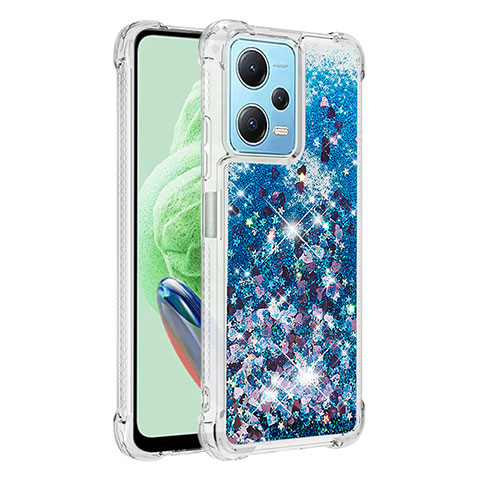 Custodia Silicone Cover Morbida Bling-Bling YB1 per Xiaomi Redmi Note 12 5G Blu