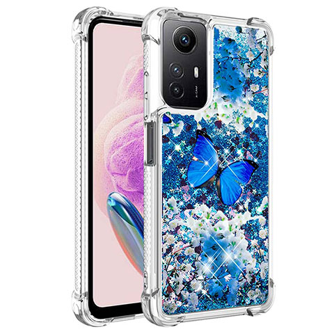 Custodia Silicone Cover Morbida Bling-Bling YB1 per Xiaomi Redmi Note 12S Blu