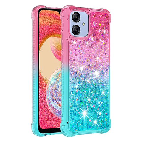 Custodia Silicone Cover Morbida Bling-Bling YB2 per Samsung Galaxy M04 Rosa