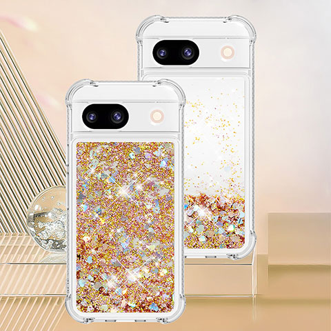 Custodia Silicone Cover Morbida Bling-Bling YB3 per Google Pixel 8a 5G Oro