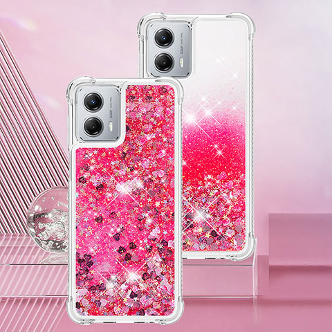 Custodia Silicone Cover Morbida Bling-Bling YB3 per Motorola Moto G 5G (2023) Rosa Caldo