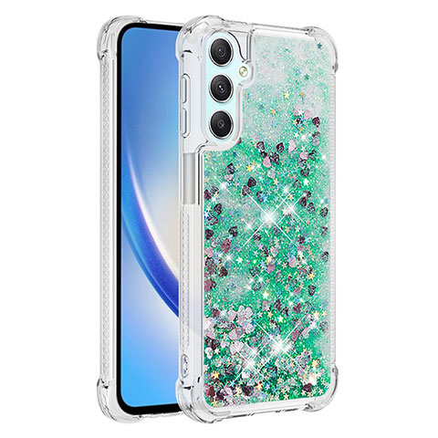 Custodia Silicone Cover Morbida Bling-Bling YB3 per Samsung Galaxy A24 4G Verde