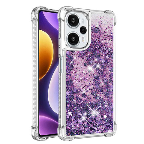 Custodia Silicone Cover Morbida Bling-Bling YB3 per Xiaomi Poco F5 5G Viola