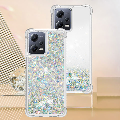 Custodia Silicone Cover Morbida Bling-Bling YB3 per Xiaomi Redmi Note 12 Pro 5G Azzurro