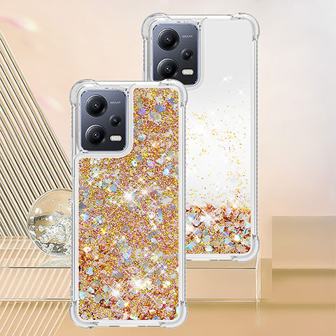 Custodia Silicone Cover Morbida Bling-Bling YB3 per Xiaomi Redmi Note 12 Pro 5G Oro