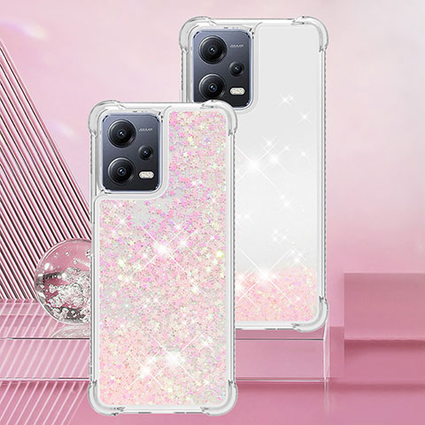 Custodia Silicone Cover Morbida Bling-Bling YB3 per Xiaomi Redmi Note 12 Pro 5G Rosa