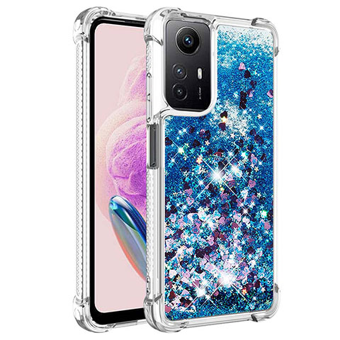 Custodia Silicone Cover Morbida Bling-Bling YB3 per Xiaomi Redmi Note 12S Blu