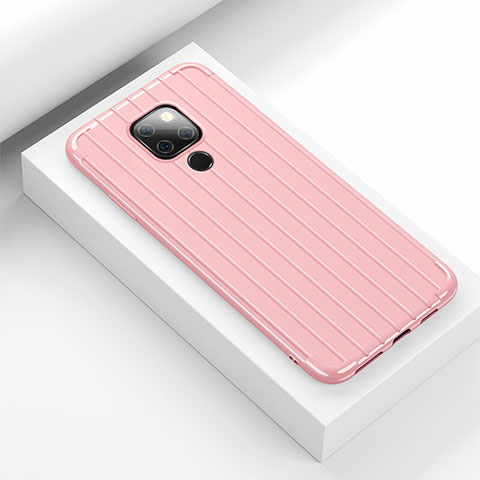 Custodia Silicone Cover Morbida Line C01 per Huawei Mate 20 X 5G Rosa