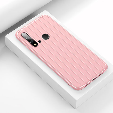 Custodia Silicone Cover Morbida Line C01 per Huawei P20 Lite (2019) Rosa