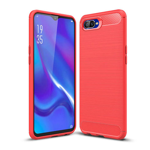 Custodia Silicone Cover Morbida Line C01 per Oppo R17 Neo Rosso