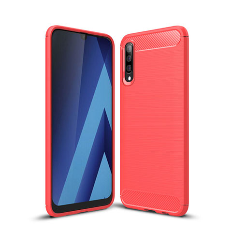 Custodia Silicone Cover Morbida Line C01 per Samsung Galaxy A70 Rosso